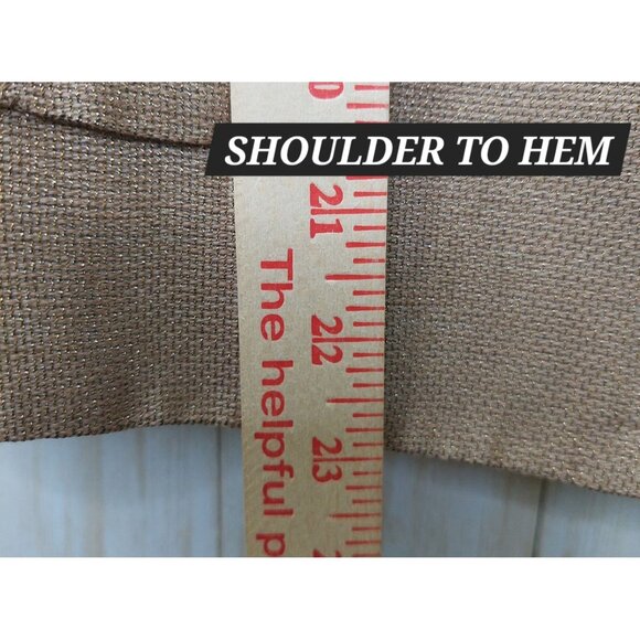 Talbots Women's Beige Metallic Thread Linen Blend Jacket Size 12 Chic~Classy - Picture 12 of 12